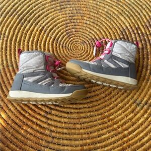 Sorel Gray and Pink Quilted Winter Boots